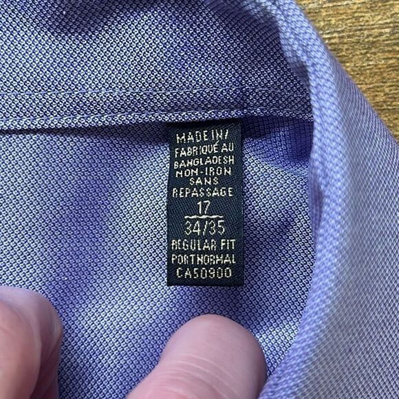 Donald J. Trump Signature Collection Non Iron Regular Fit Purple Dress shirt 17 - Picture 5 of 8